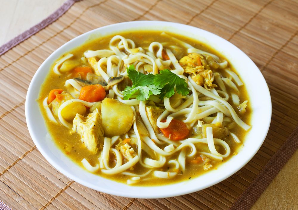 Chicken Kare Udon (Japanese Curry Udon Soup) - Partial Ingredients