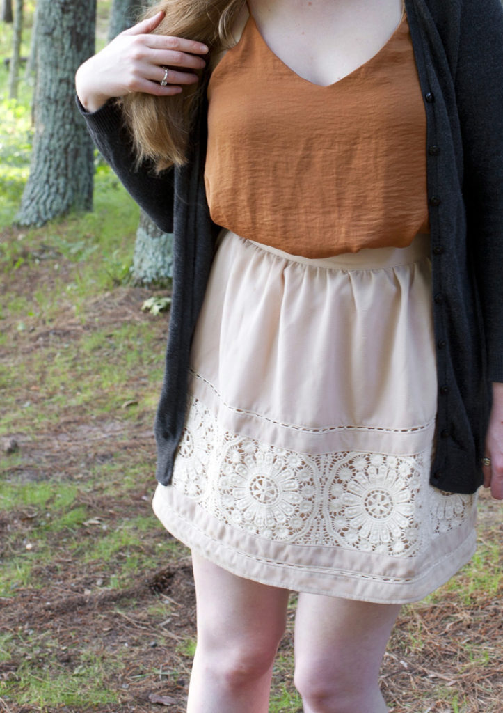 Rust Orange & Tea Skirt 