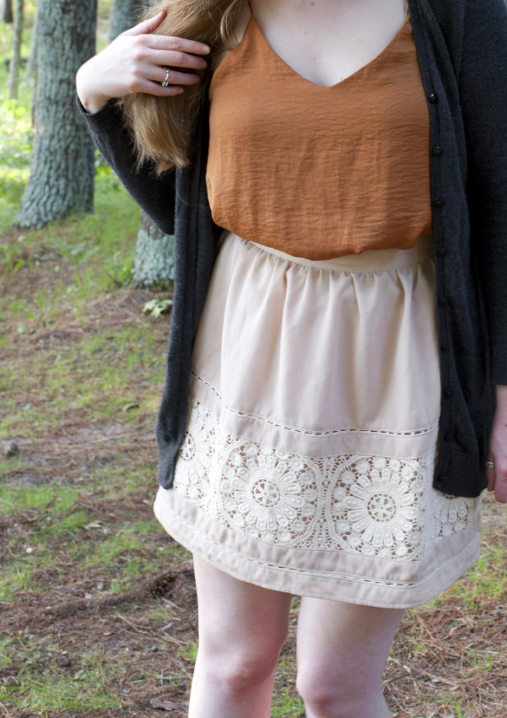 Rust Orange & Tea Skirt