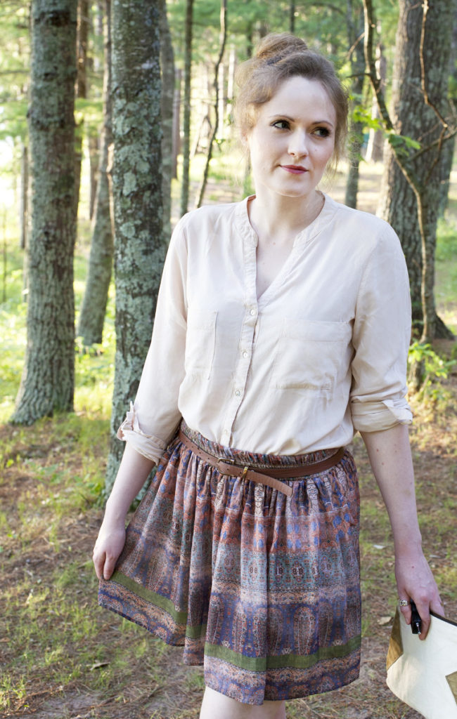 Button Down & Paisley Skirt - Partial Ingredients