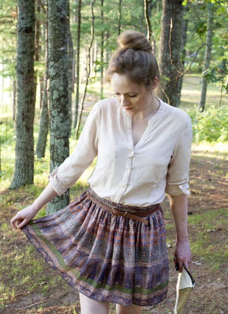 Button Down & Paisley Skirt - Partial Ingredients