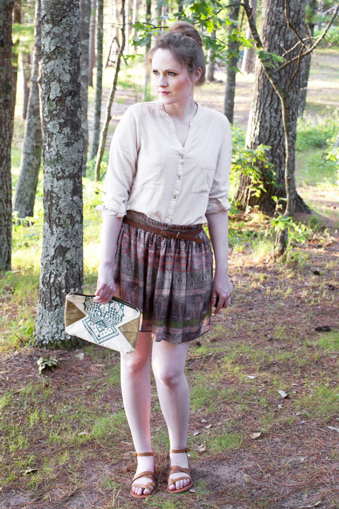 Button Down & Paisley Skirt - Partial Ingredients