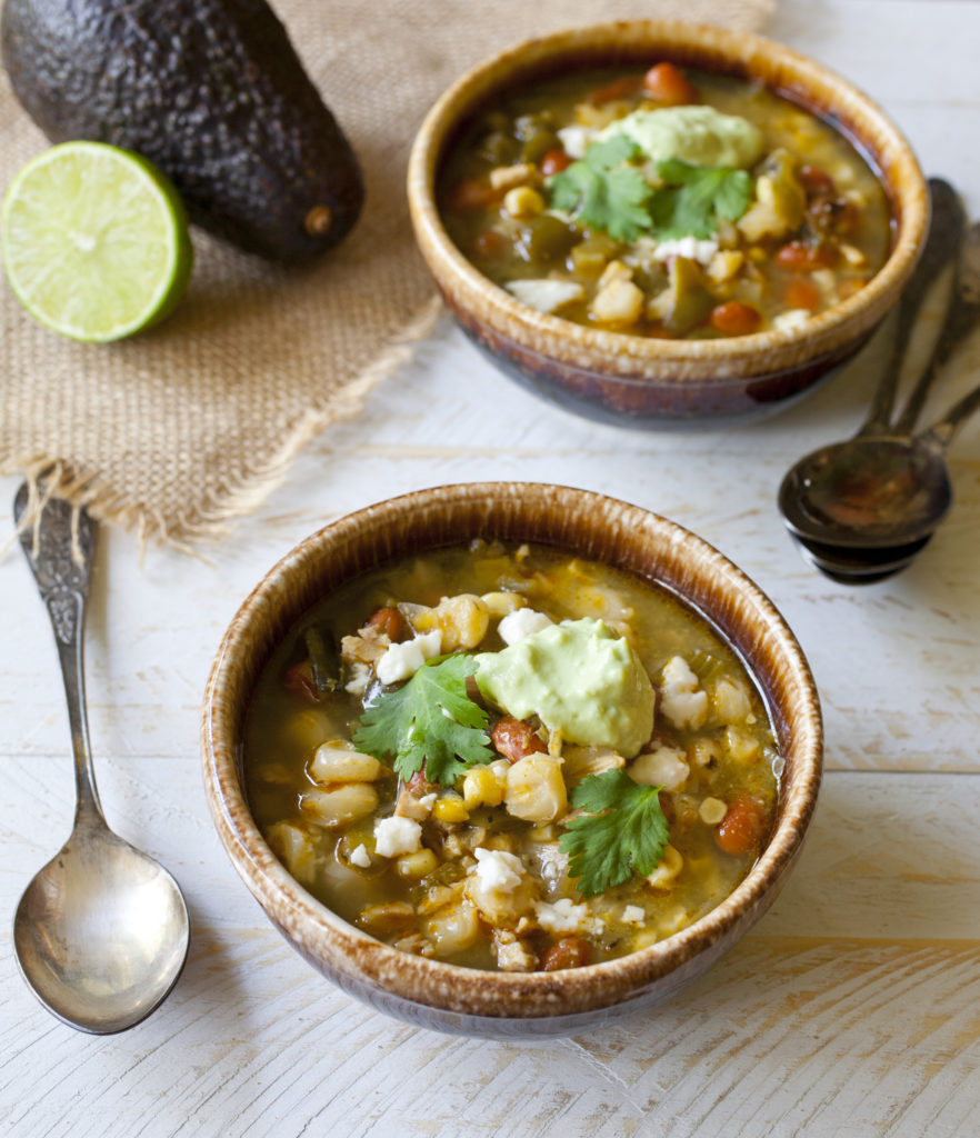 Green Chile Chicken Soup with Avocado Cream - Partial Ingredients