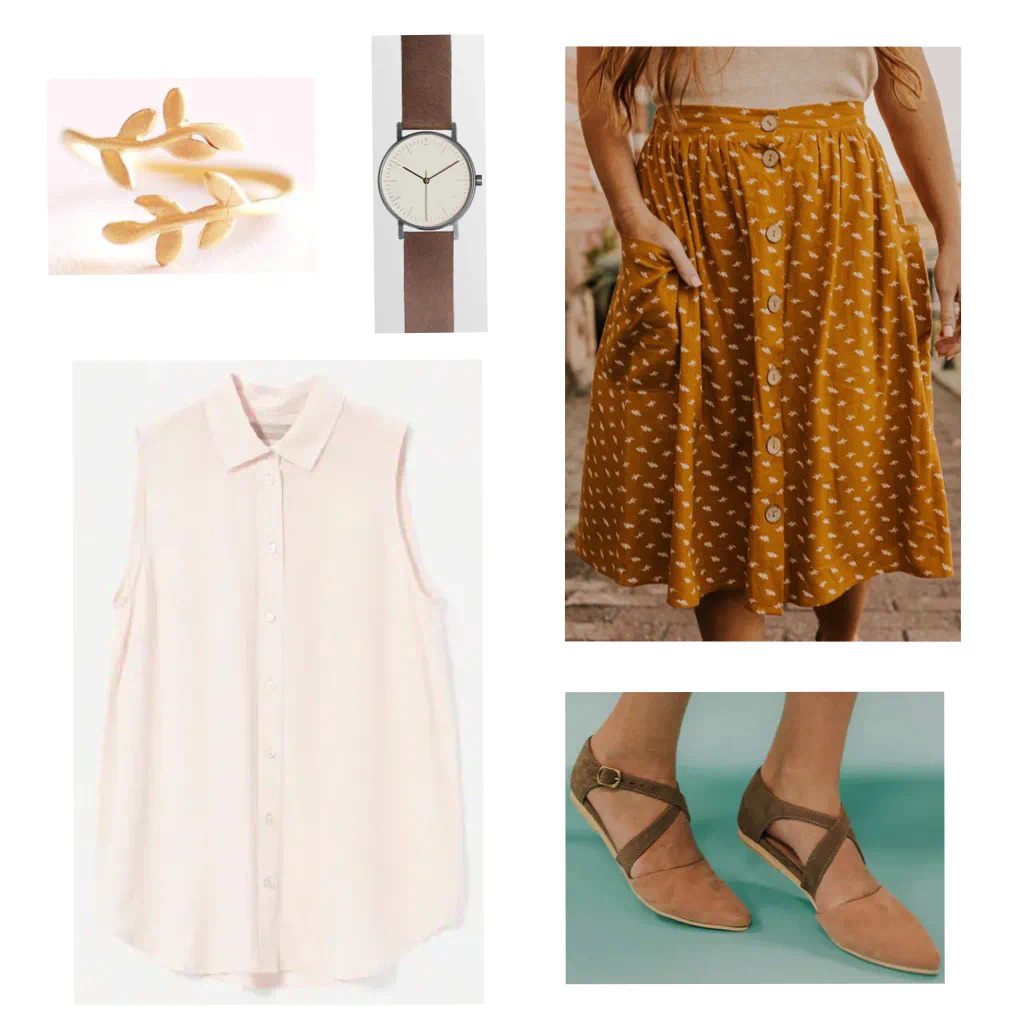 Girlish polka dot midi skirt autumn and winter innerwear A63 main image 1